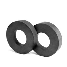 80×40×12 mm Düz Delikli (Halka) Ferrit Mıknatıs